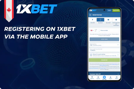 Registering on 1xBet via the Mobile App