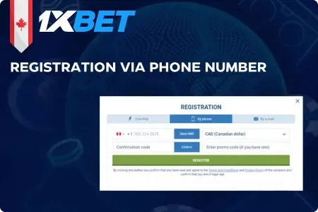 1xbet registration by phone number
